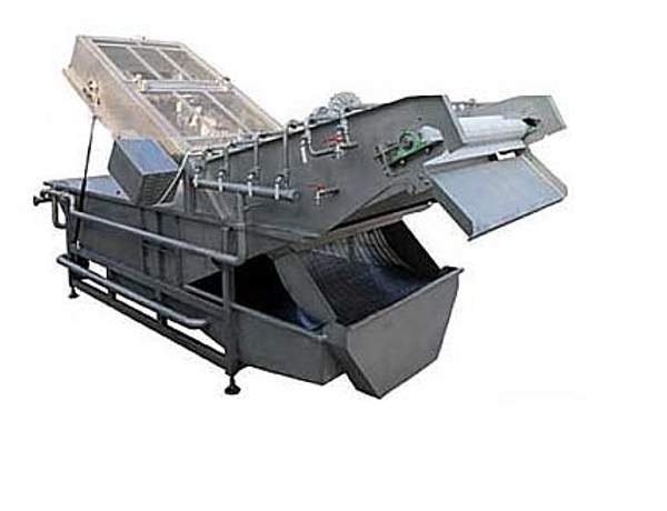 Скребковая моечная установка для лука-порея