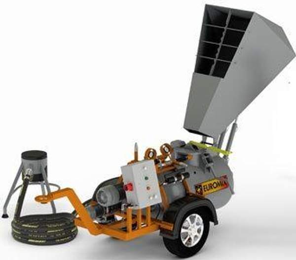 Смеситель-пневмонагнетатель EUROMIX 300 F TRAIL (на колесах)