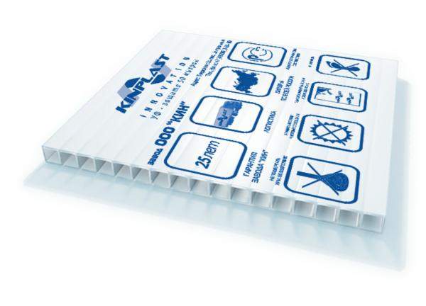 Сотовый поликарбонат KINPLAST Белый 12000х2100х4 мм