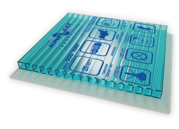 Сотовый поликарбонат KINPLAST Бирюза 12000х2100х10 мм