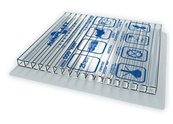 Сотовый поликарбонат KINPLAST Прозрачный 12000х2100х6 мм