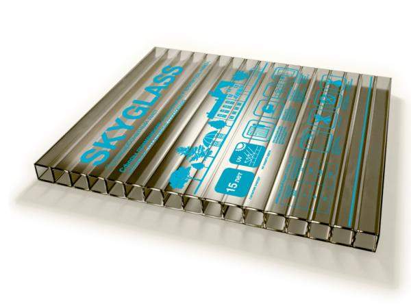 Сотовый поликарбонат SKYGLASS Бронза 12000х2100х6 мм