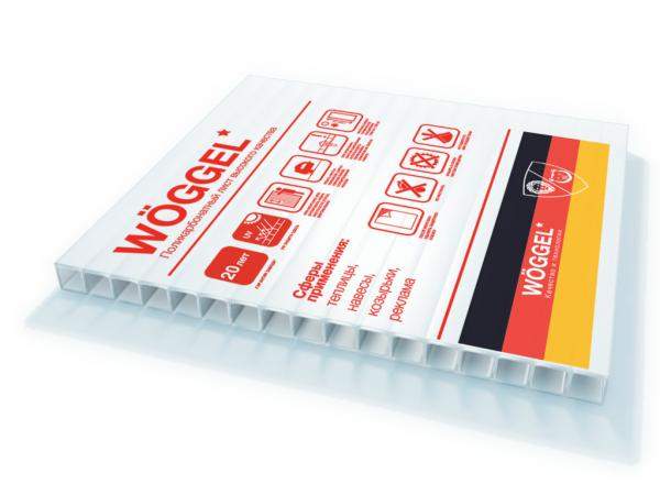 Сотовый поликарбонат WOGGEL Белый 12000х2100х10 мм