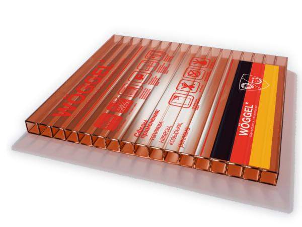 Сотовый поликарбонат WOGGEL Коричневый 12000х2100х8 мм