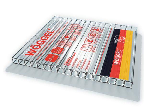Сотовый поликарбонат WOGGEL Прозрачный 12000х2100х4 мм