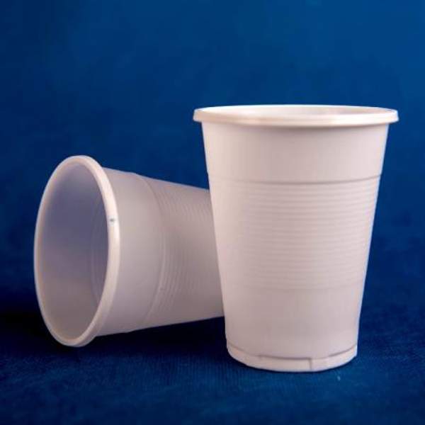 Стаканчик одноразовый 200мл пластиковый белый Эконом 100/42/4200