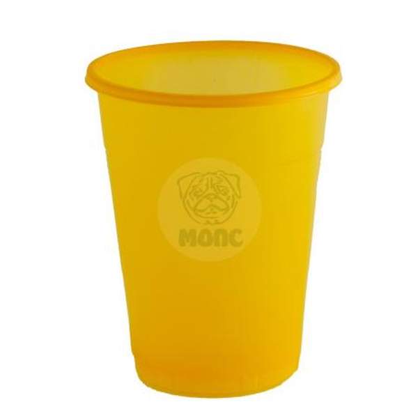 Стаканчик одноразовый 200мл пластиковый желтый Стандарт 100/42/4200