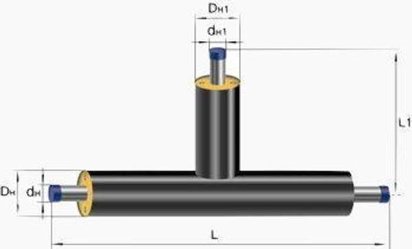 Стандартный тройник ППУ в полиэтиленовой оболочке