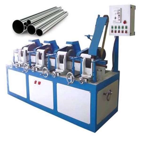 Станок для полировки стальных труб Ø от 10 до 100 мм, с 4 головками.