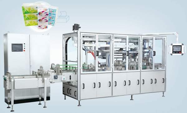 Станок для упаковки самовытягивающихся бумажных салфеток ( в большой почек) X-30T