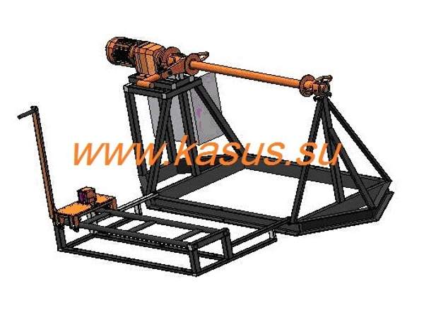 Станок намотки кабеля СП 14-1Ф, кабельные домкраты, отмоточные станки, устройство перемотки кабеля