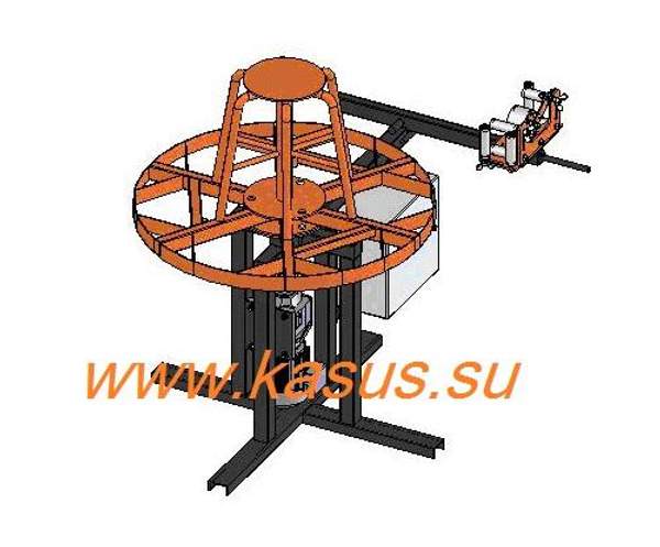 Станок перемоточный для троса, намотка кабеля, оборудование для перемотки кабеля СПТ 1-1 с РР