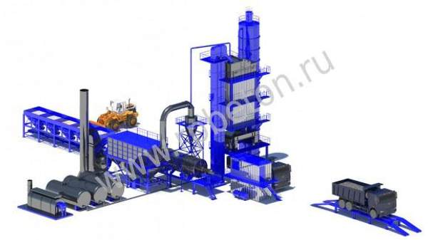 Стационарный асфальтный завод LBG600