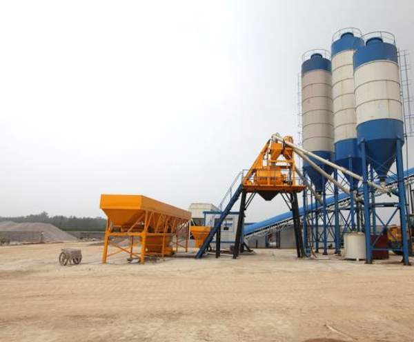 Стационарный бетонный завод HZS25