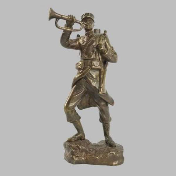 Статуэтка "Военный трубач". Франция, начало 20 века