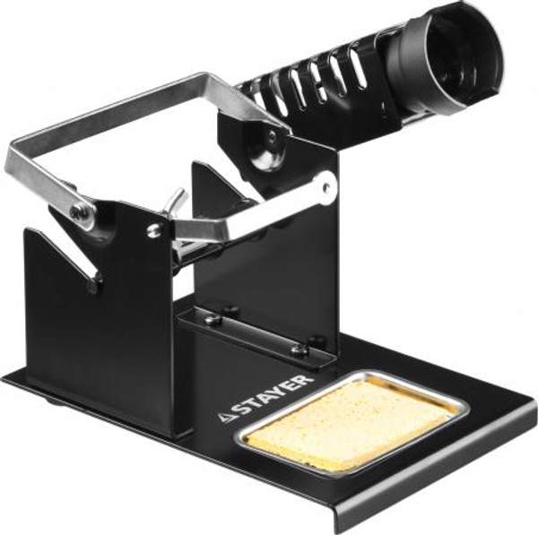 STAYER MAXTerm Стальная подставка для паяльников штампованная с держателем для катушек с припоем (55321)