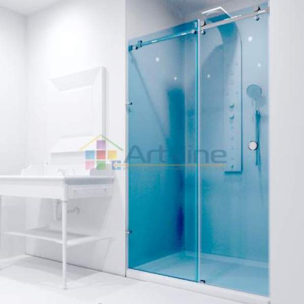 Стеклянная раздвижная душевая перегородка на заказ
