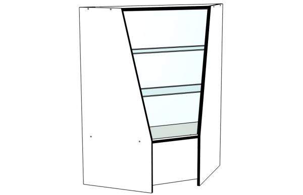 Стеклянная торговая наклонная витрина "Универсал" №45