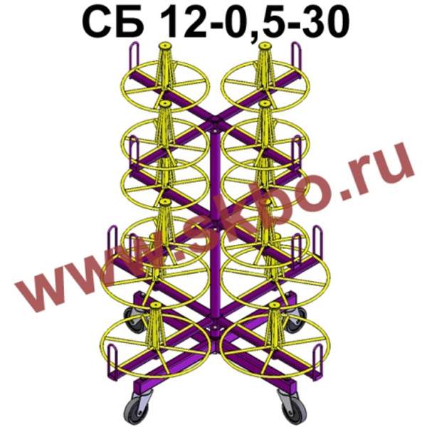 Стеллаж для хранения и размотки бухт СБ 12М