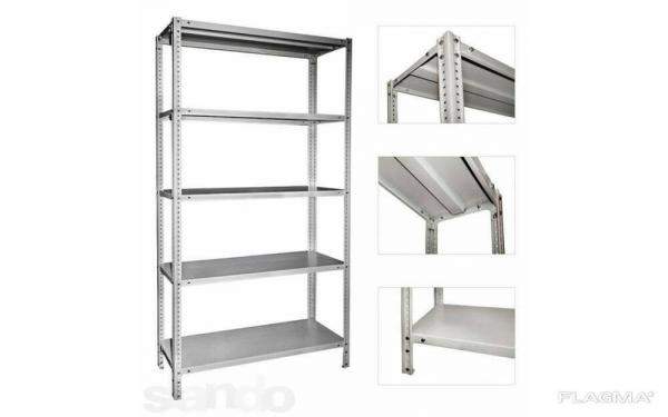 Стеллаж металлический с метал. полками (4 шт. ) до 200кг на полку