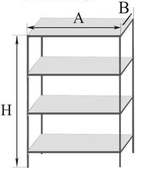 Стеллаж металлический СТФ 1800х1000х400 (4 полки)