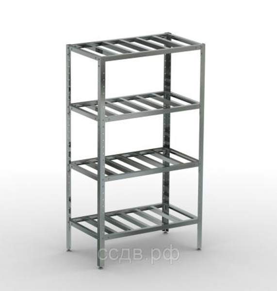 Стеллаж с решетчатыми полками 1600 х 1200 х 600(Оц)