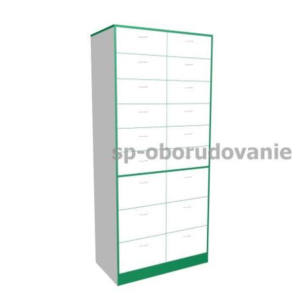 Стеллаж с ящиками для аптеки