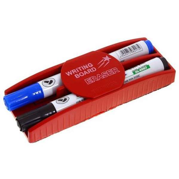 Стиратель магнитный для досок плюс 2 маркера