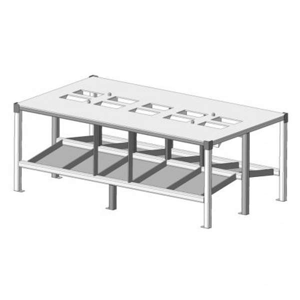 Стол для разделки с десятью отверстиями