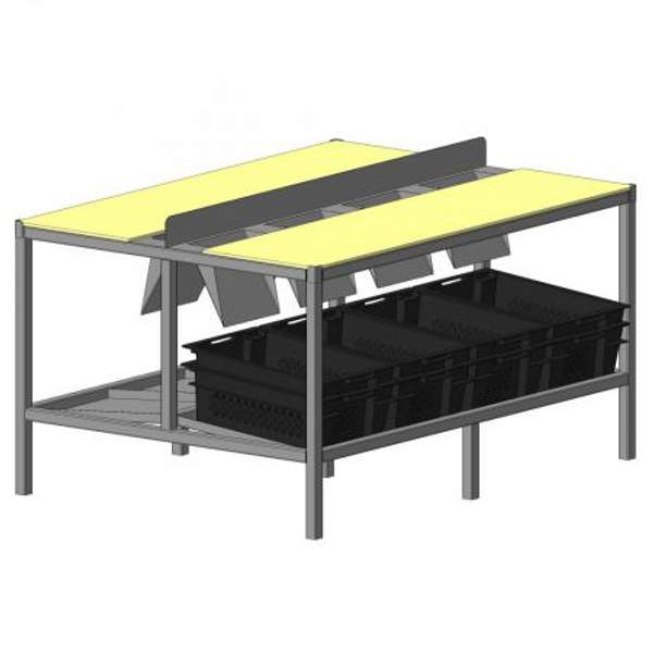 Стол для разделки с восьмью отверстиями