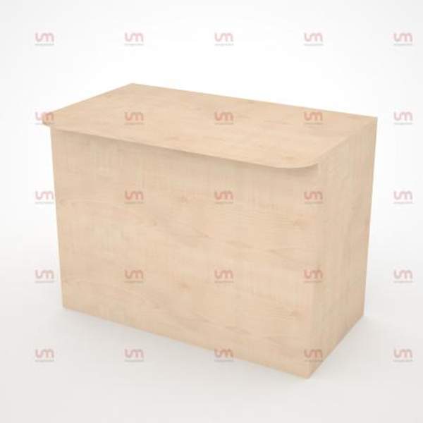 Стол для ресепшн со скруглениями 600 с низкой царгой ЭСР+