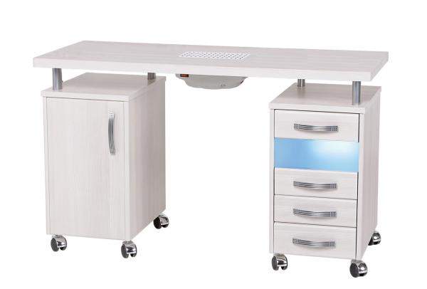 Стол маникюрный с двумя тумбами, УФО-блоком и пылесосом