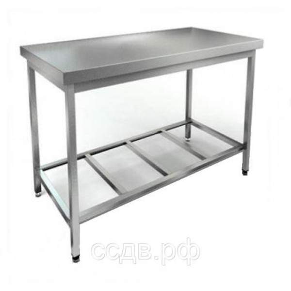 Стол производственный из нержавеющей стали без борта, нижняя часть решетка КСР-06/6 Ц0БР