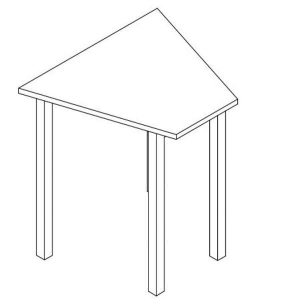 Стол трапеция на металокаркасе