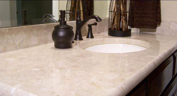 Столещницы для ванных комнат из искусственного камня, агломерата