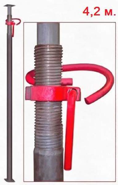 Стойка домкрат телескопическая для опалубки 4,2 метра высота в аренду