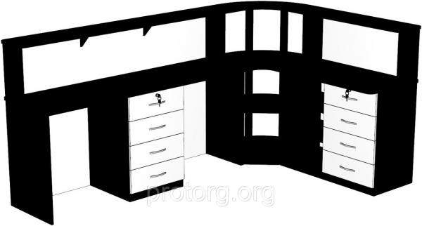 Стойка ресепшн угловая 2500х1600х1200