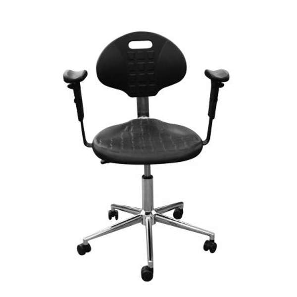 Стул(кресло) лабораторный полиуретановый с подлокотниками КР12