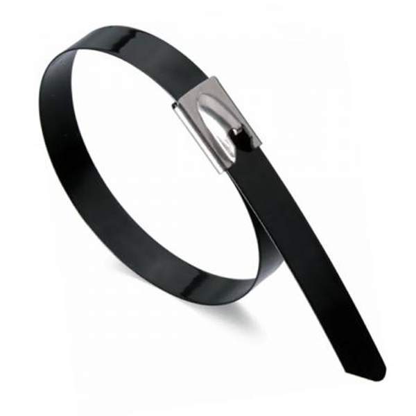 Стяжка кабельная стальная с полиамидным покрытием 7,9х400 мм