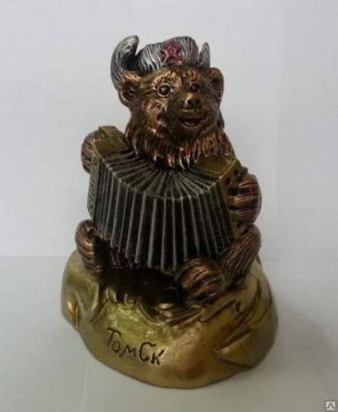 Сувенир "Медведь с гармошкой"(средний)