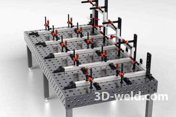 Сварочно-сборочный стол 3D-Weld Profi D16 1000х2000 мм