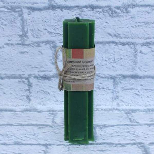 Свеча крест «Денежное Везение»