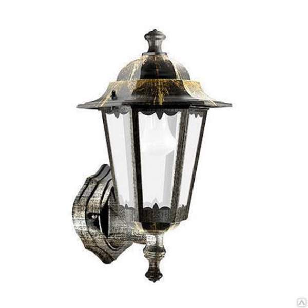 Светильник НБУ-06-60-03 со стеклом черное золото Пушкинский IP44 Китай