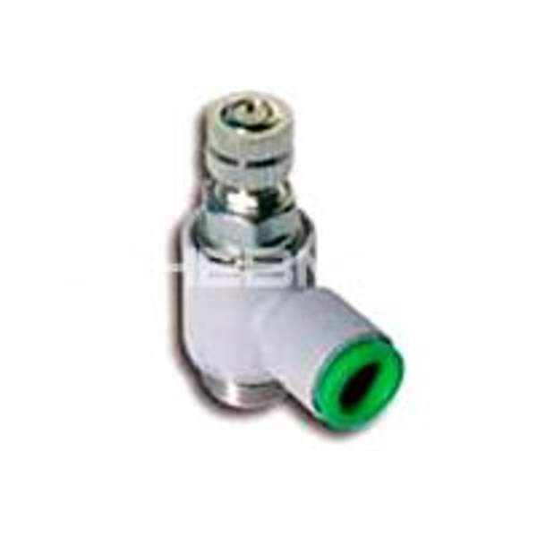 T280618P - Дроcсель пневматический для установки на распределитель из технополимера наруж. резьба G1/8" под трубку 6 мм, регулировка рукой