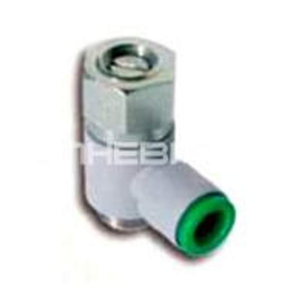 T300814 - Дроcсель пневматический без обратного клапана из технополимера наруж. резьба G1/4" под трубку 8 мм, регулировка отверткой