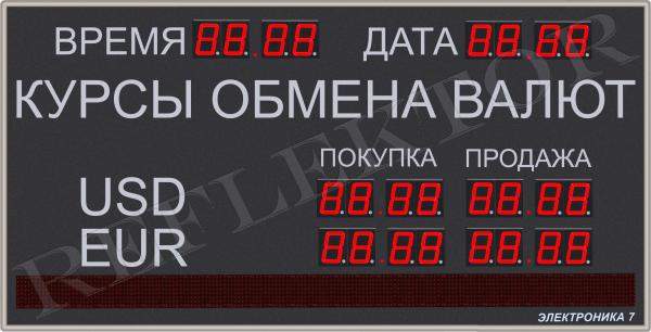 Табло валют Электроника7-1056-241