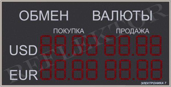 Табло валют Электроника7-1270-16