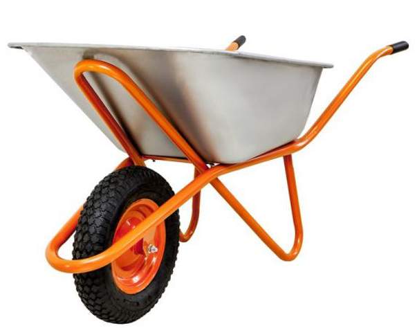 Тачка строительная и садовая одноколесная 95литров 150кг