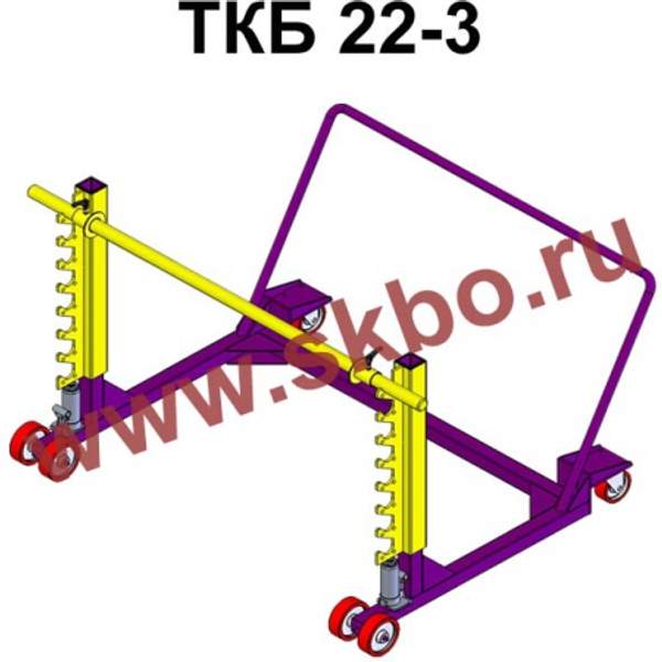 Тележки для транспортировки кабельных и тросовых барабанов ТКБ