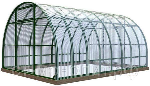 Теплица «Райский сад» от 7 до 19 дуг (Усиленный каркас) Цвет зелёный